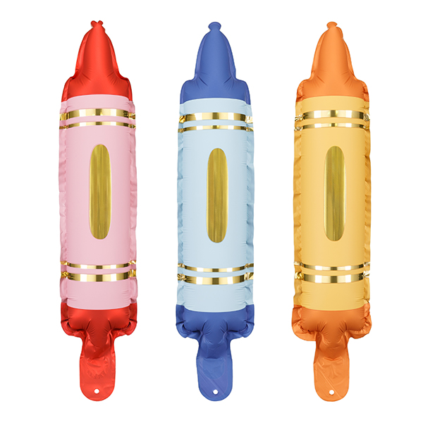 Crayon Set Foil Balloons Garland