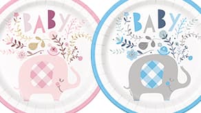 (image for) Floral Elephant Baby Shower Theme