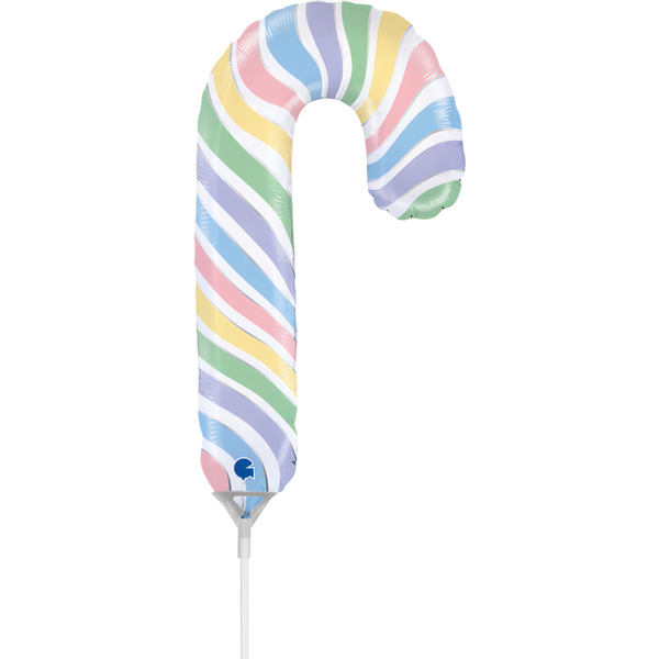 14" Macaron Candy Cane Mini Shape Balloons