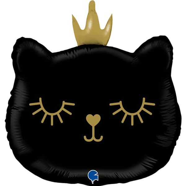 26" Black Princess Cat Shape Balloons
