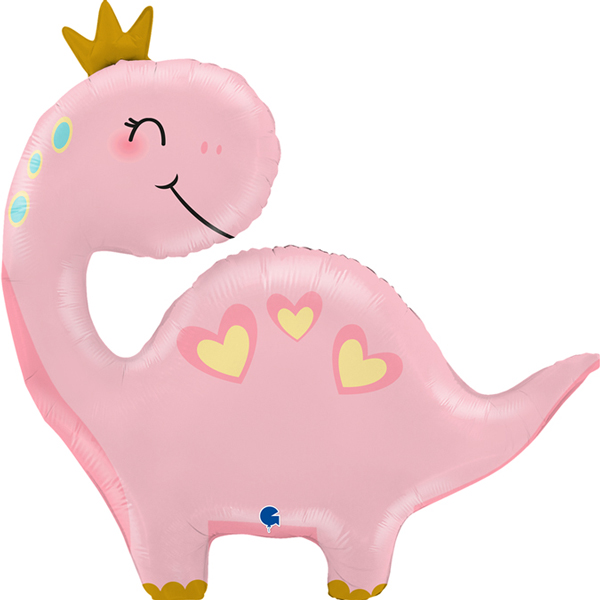 Pink Dino Supershape Balloons