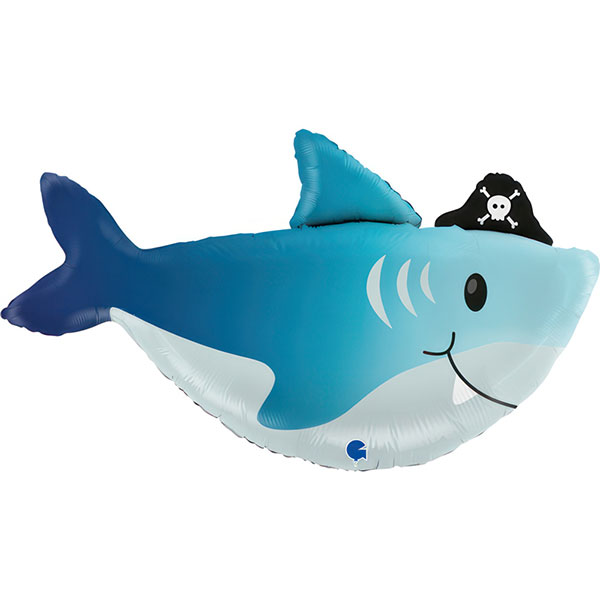 Blue Shark Shape Balloons