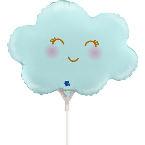 (image for) 14" Mini Blue Cloud Air Fill Foil Balloons
