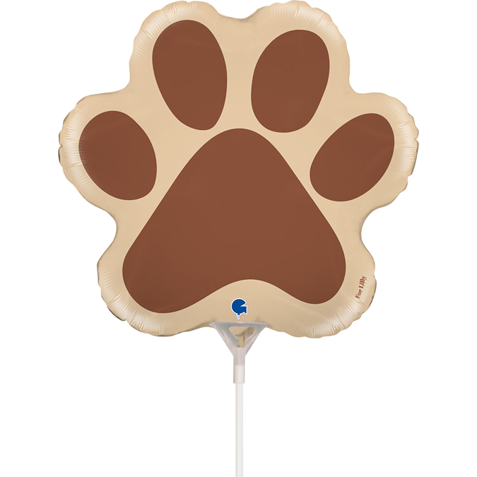 (image for) 14" Mini Dog Paw Air Fill Foil Balloons
