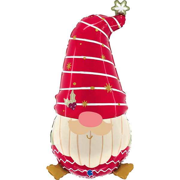 Christmas Gnome Supershape Foil Balloons