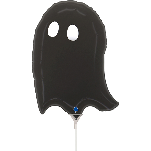 14" Dark Lil' Ghost Mini Shape Foil Balloons