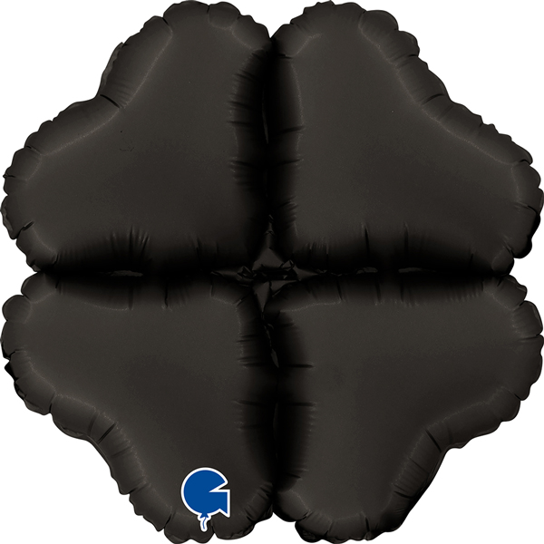 12" Satin Black Base Hearts Holder Air Fill Balloons