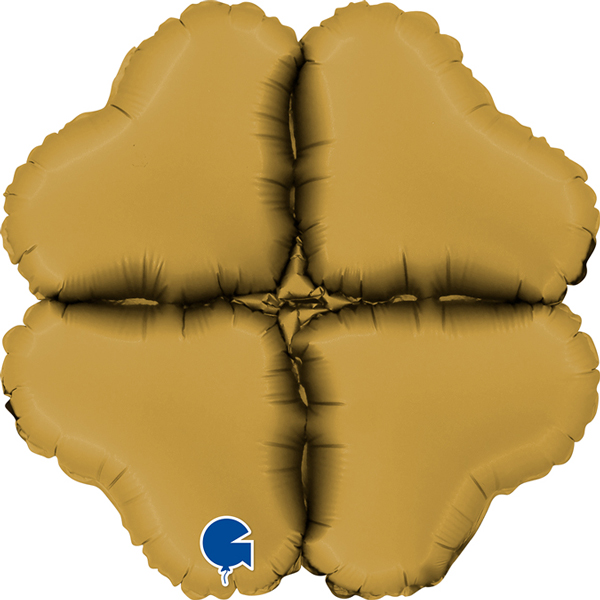 (image for) 12" Satin Gold Base Hearts Holder Air Fill Balloons