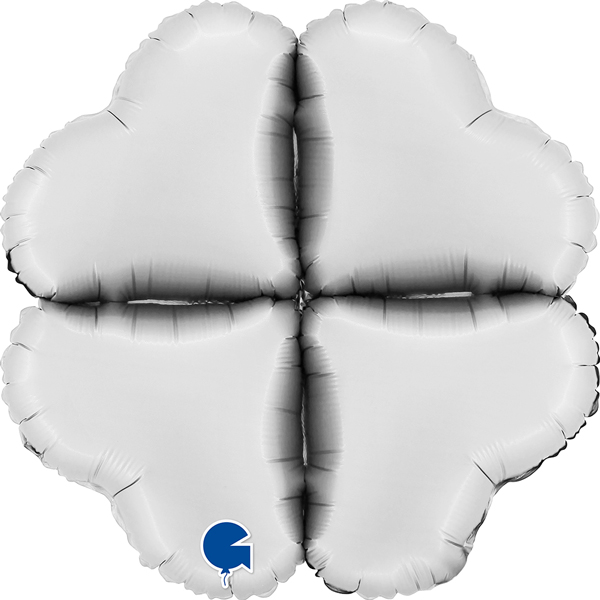 16" Satin White Base Hearts Holder Air Fill Balloons