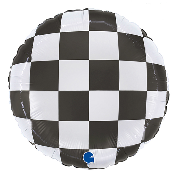 18" Checkerboard Foil Balloons
