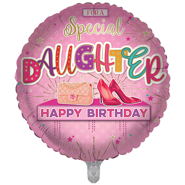 (image for) 18" Special Daughter Happy Birthday Foil Balloons