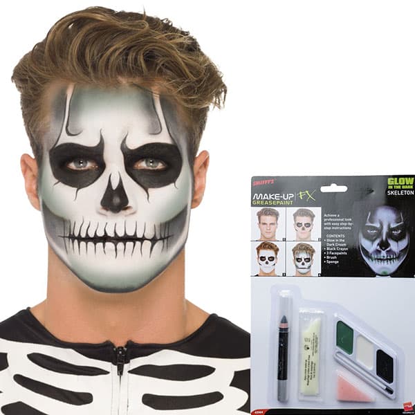 Glow In The Dark Skeleton Make Up Kit