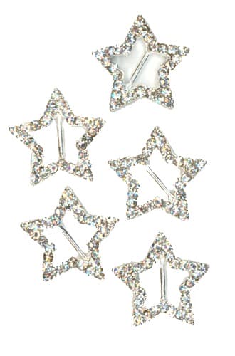 Silver Diamante Star Shape Buckle