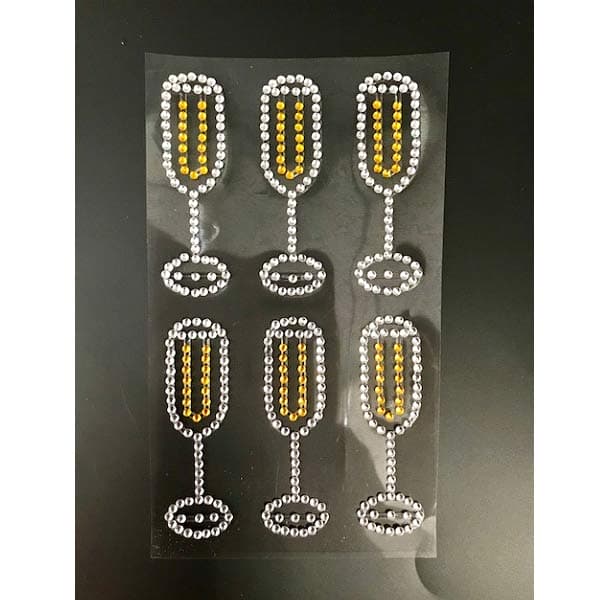 Champagne Glasses Acrylic Stickers