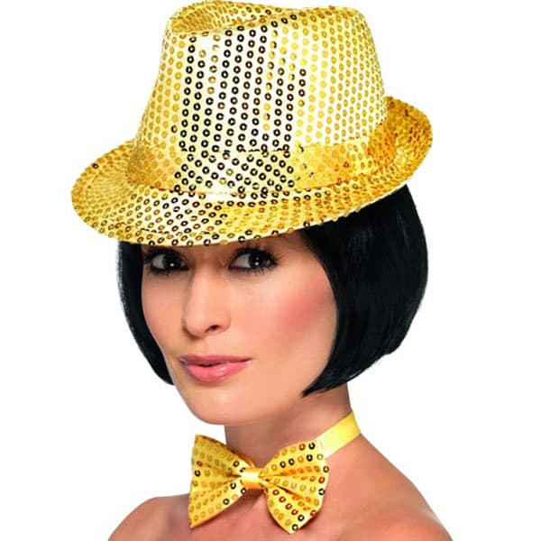 (image for) Gold Sequin Trilby Hats