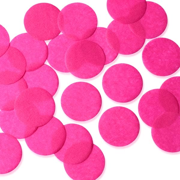 Cerise 25mm Circular Tissue Confetti 100gm