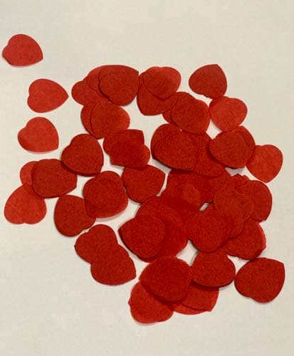 (image for) 30mm Heart Tissue Confetti 100gm