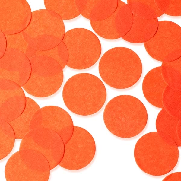 (image for) Orange 55mm Circular Tissue Confetti 250gm