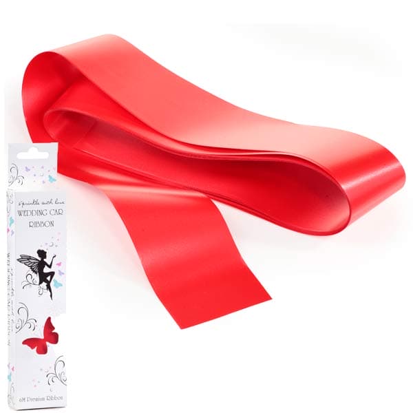 (image for) Red Wedding Car Ribbon x4