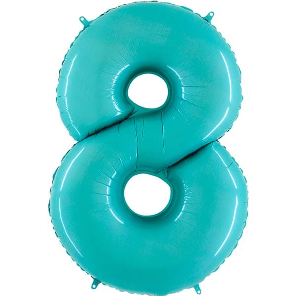 40" Grabo Pastel Blue Number 8 Supershape Balloons