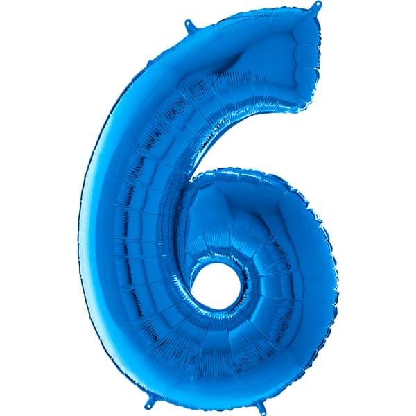 (image for) 26" Grabo Blue Number 6 Shape Balloons