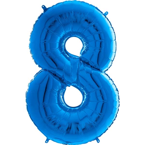 26" Grabo Blue Number 8 Shape Balloons