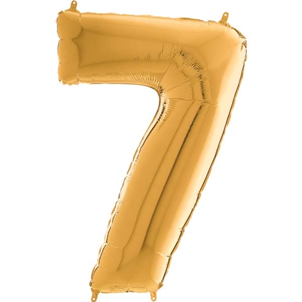 26" Grabo Gold Number 7 Shape Balloons