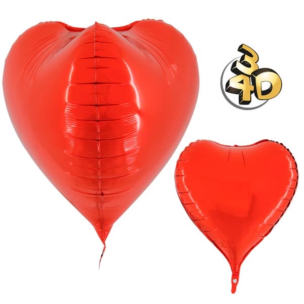 (image for) 23" Red 3D Heart Foil Balloons