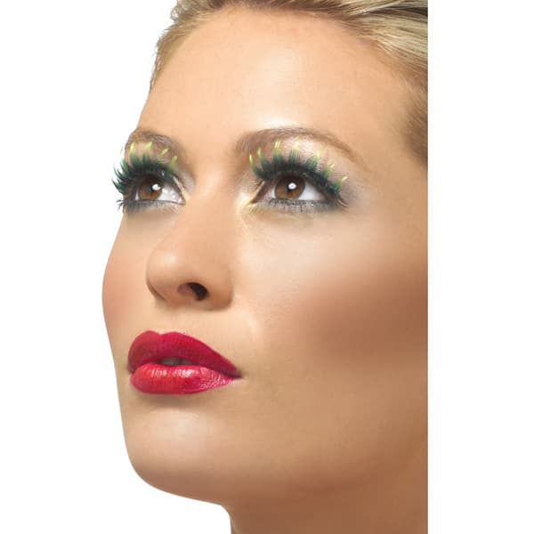 Green Eyelashes With Diamante