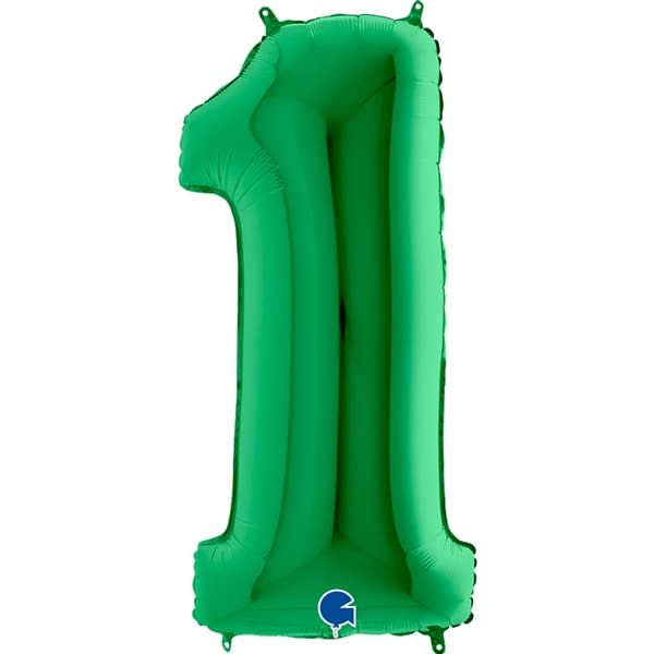40" Grabo Green Number 1 Supershape Balloons