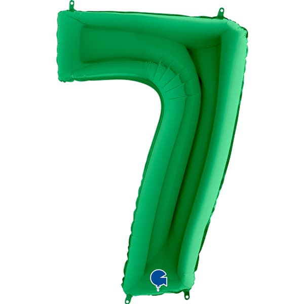 40" Grabo Green Number 7 Supershape Balloons