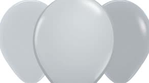 (image for) Grey Solid Latex Balloons