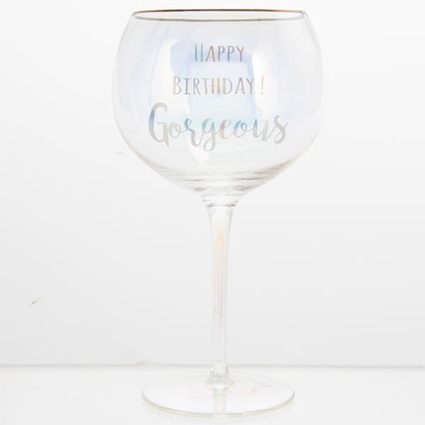 Happy Birthday Gorgeous Gin Glass