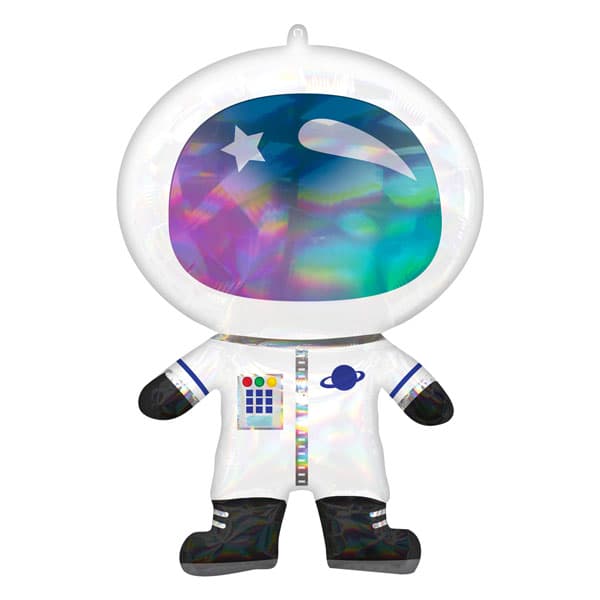 (image for) Astronaut Holographic Iridescent Supershape Balloons