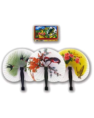 Paper Hand Held Fans x12
