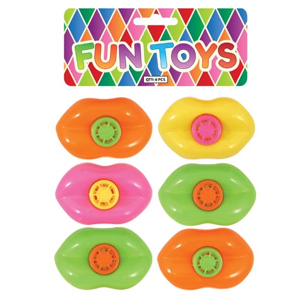 Whistle Lips With Siren 6pk