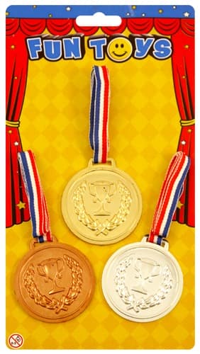 3 Assorted Medals