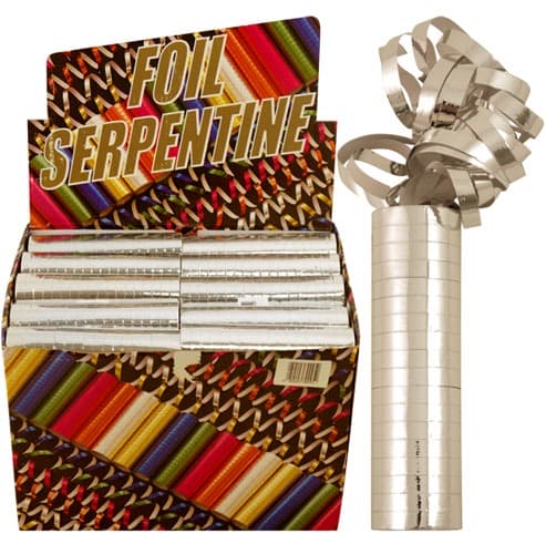 Silver Foil Streamers x50 per box