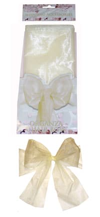 Ivory Wedding Organza Chair Bow