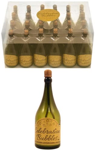 Green Champagne Bottle Bubbles x2 Dozen