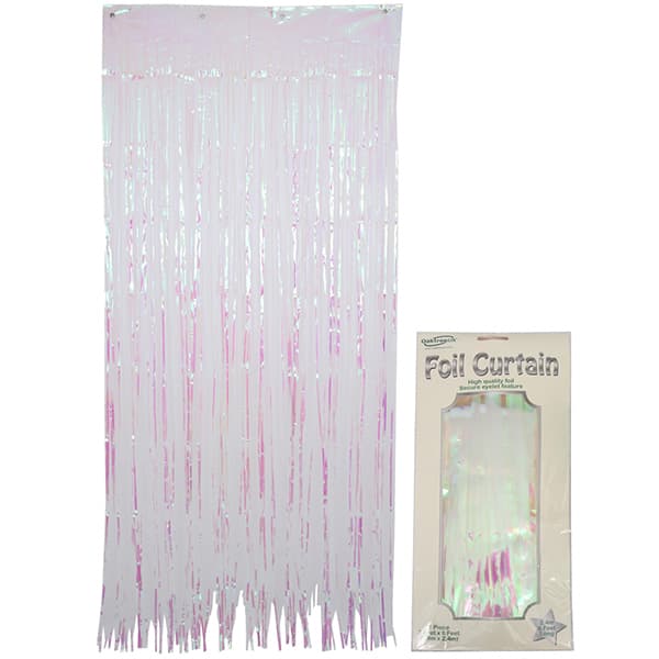 Metallic Iridescent Foil Door Curtain