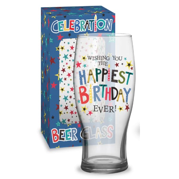 (image for) Happiest Birthday Beer Glass