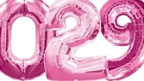 (image for) 34" Pink Number Balloons