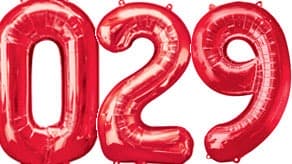 (image for) 34" Red Number Balloons
