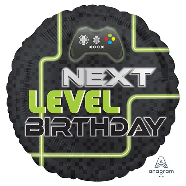 (image for) 18" Next Level Birthday Foil Balloons