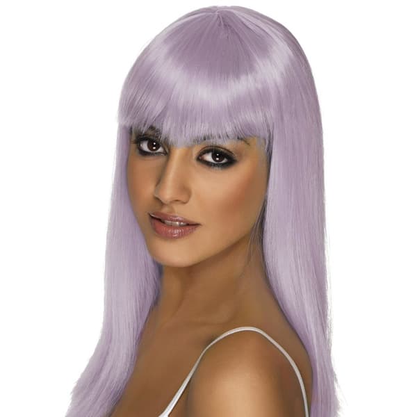 Lilac Glamourama Wigs With Fringe