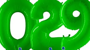 (image for) 40" Grabo Lime Green Number Balloons