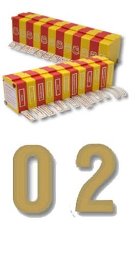 (image for) Gold Sticky Label Numeral Dispenser 0-9