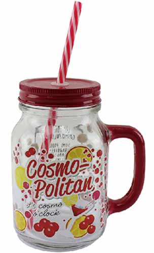 Cosmopolitan Drinking Jar Glass