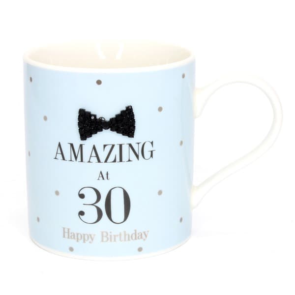 Mad Dots Black Tie 30th Birthday Mug